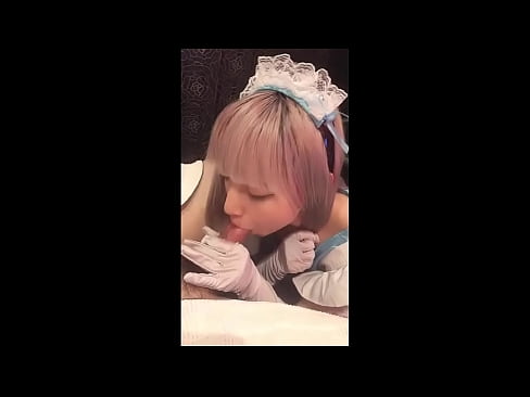 ❤️ Japanese Idol [mayuka], Franse diensmeisie kostuum, deel 1, blowjob en ruk af met lotion ❤❌ Porno by ons ❌